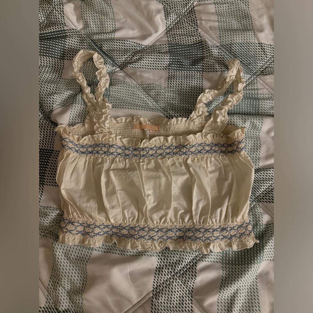 ruffled tank top